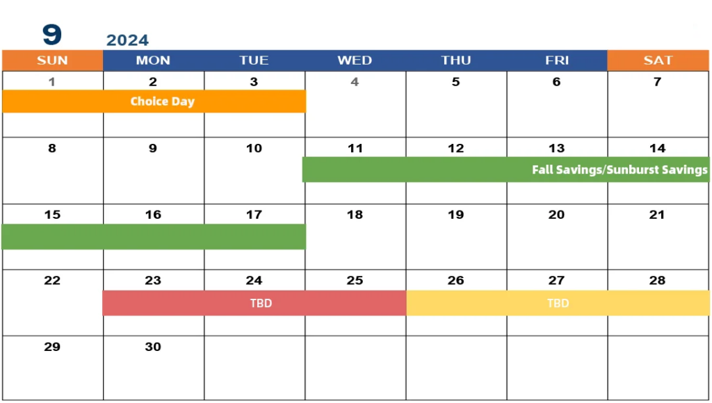 알리익스프레스 2024년 9월 세일 일정