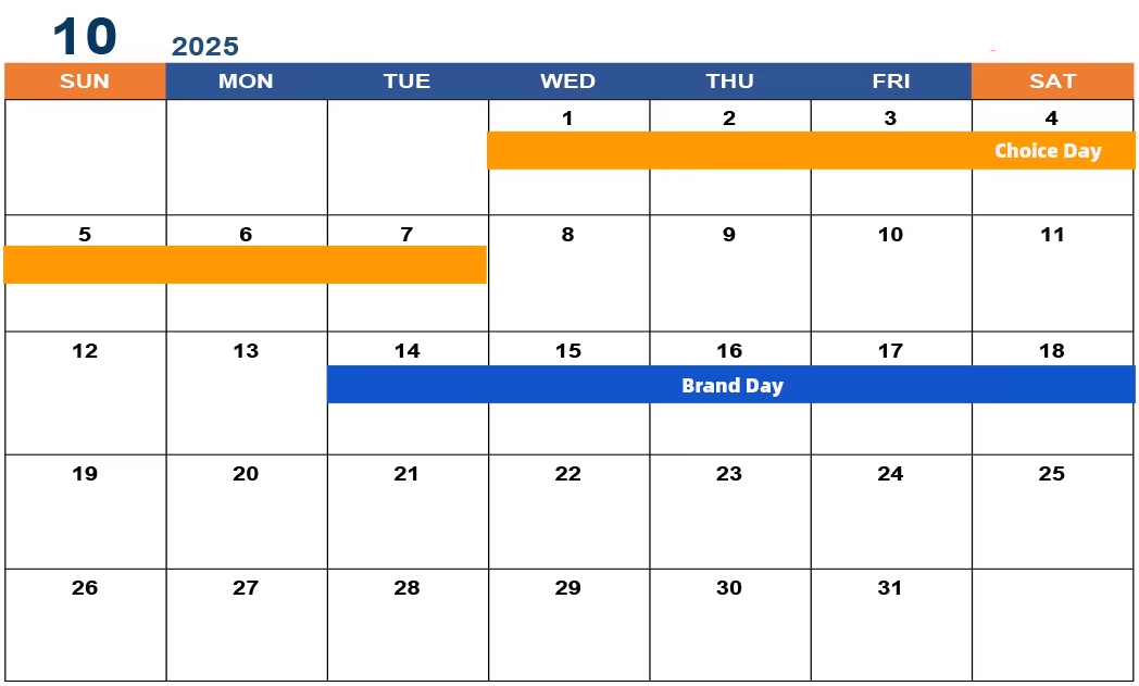 알리익스프레스 10월 프로모션 일정