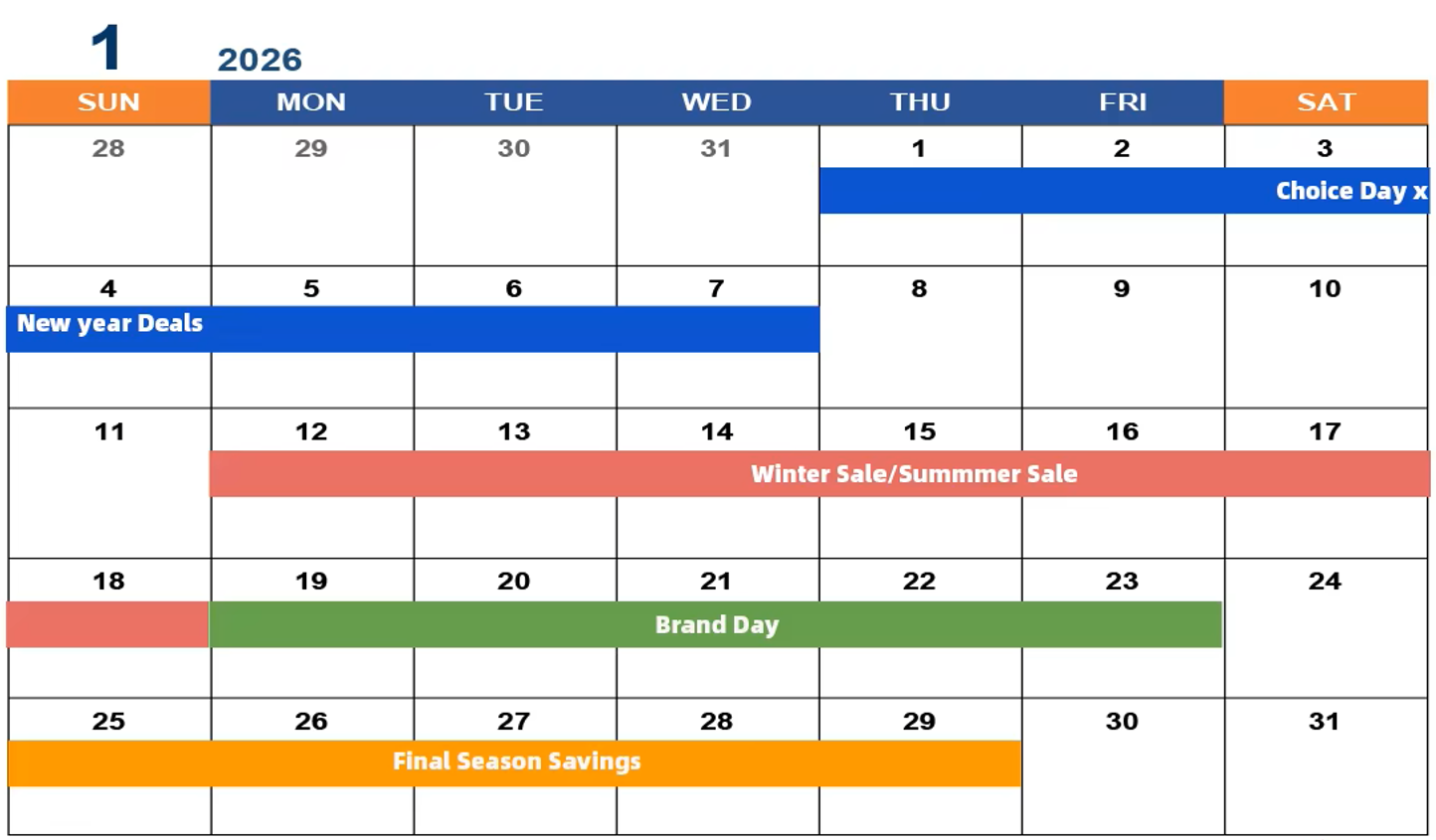 알리익스프레스 1월 프로모션 일정