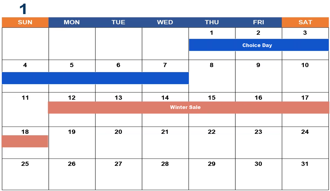 알리익스프레스 1월 프로모션 일정