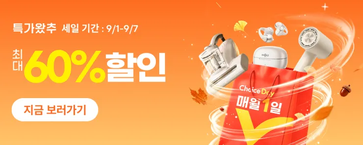 알리익스프레스 9월 초이스 데이