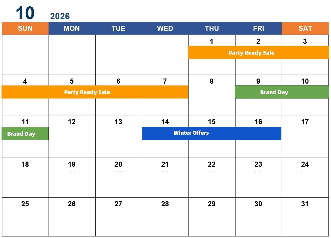 알리익스프레스 프로모션 일정 2026년 10월